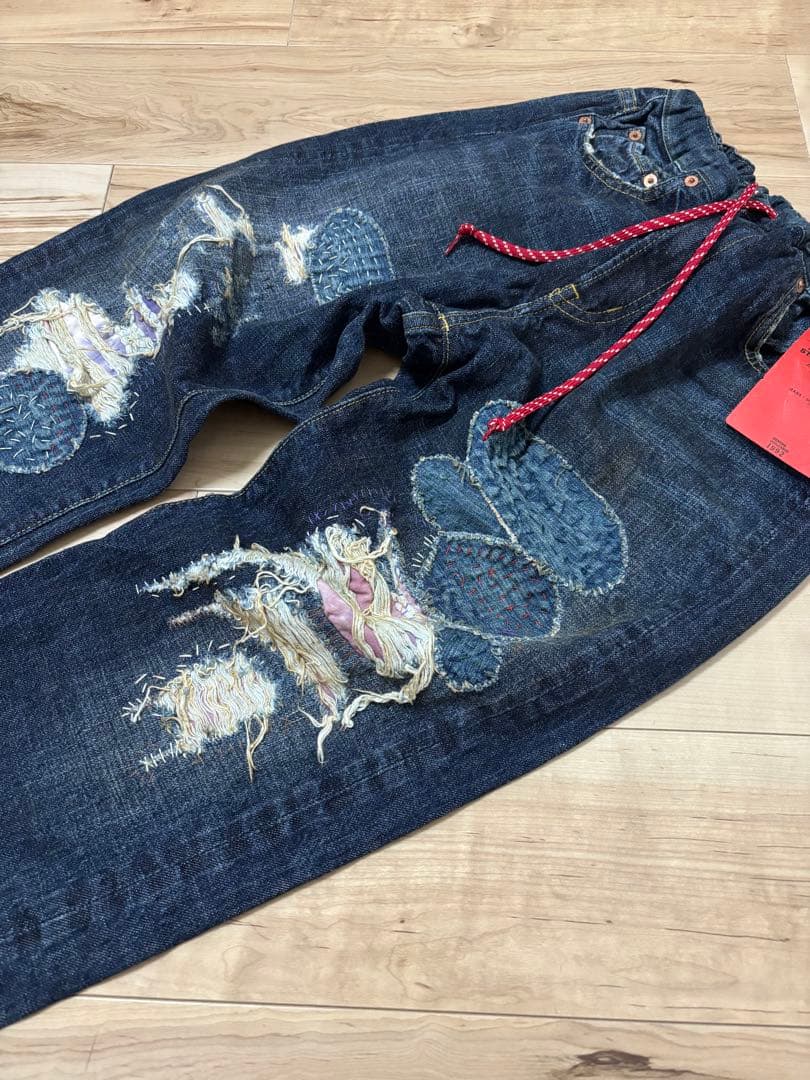 m'sDENIM DUNGAREE vintageリペア加工デニムパンツ