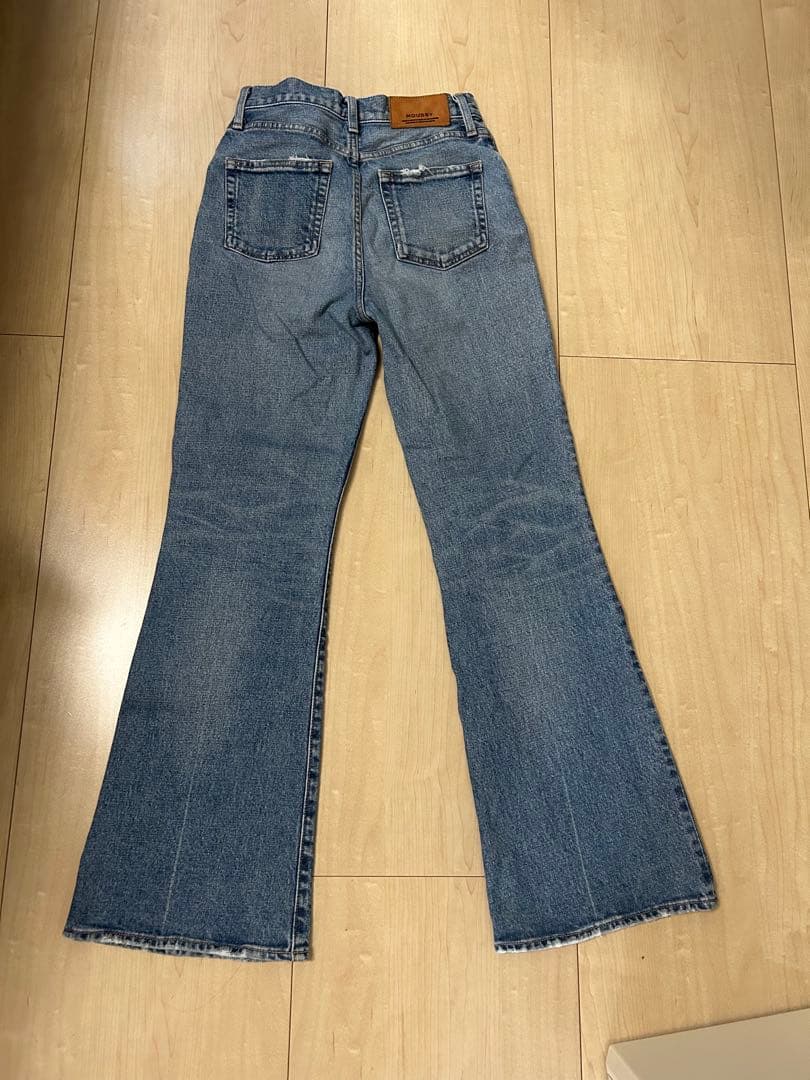 moussy mvsフレア25インチ　ブルー　デニム