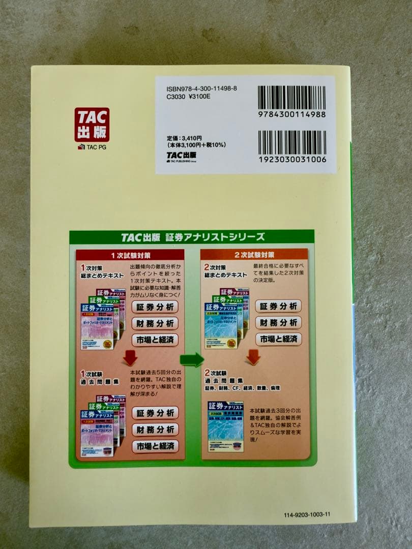 【書き込み無し】証券アナリスト 2025年試験対策 3冊セット