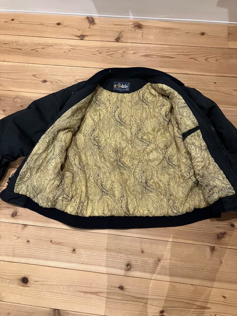 激レア80's ダービーオブサンフランシスコ ダービージャケット ブラックXL