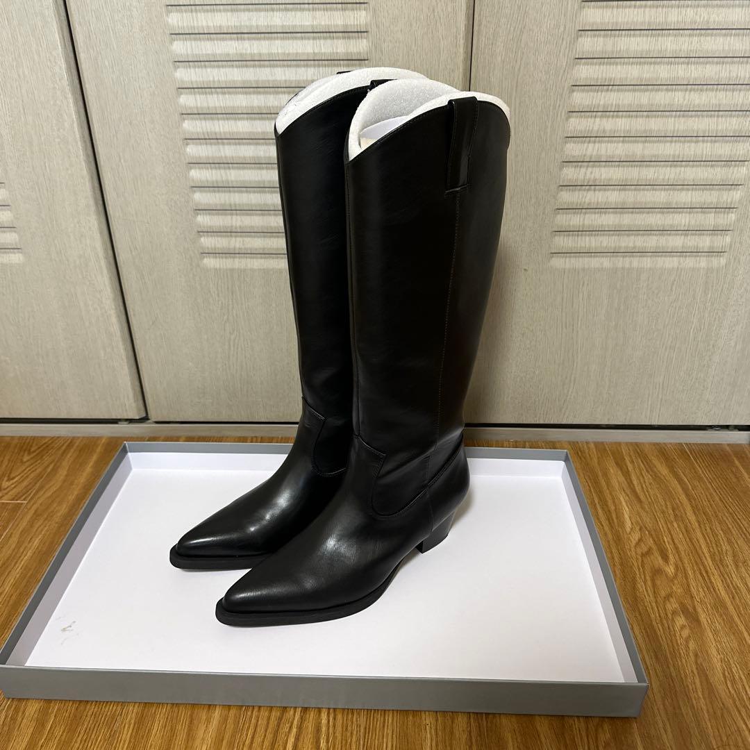 【最終お値下げ】FRAY I.D ウエスタンロングブーツ　ブラック 24.5cm