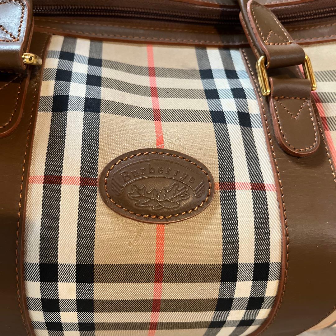 専用♪Burberry ベージュ チェック柄 ボストンバッグ