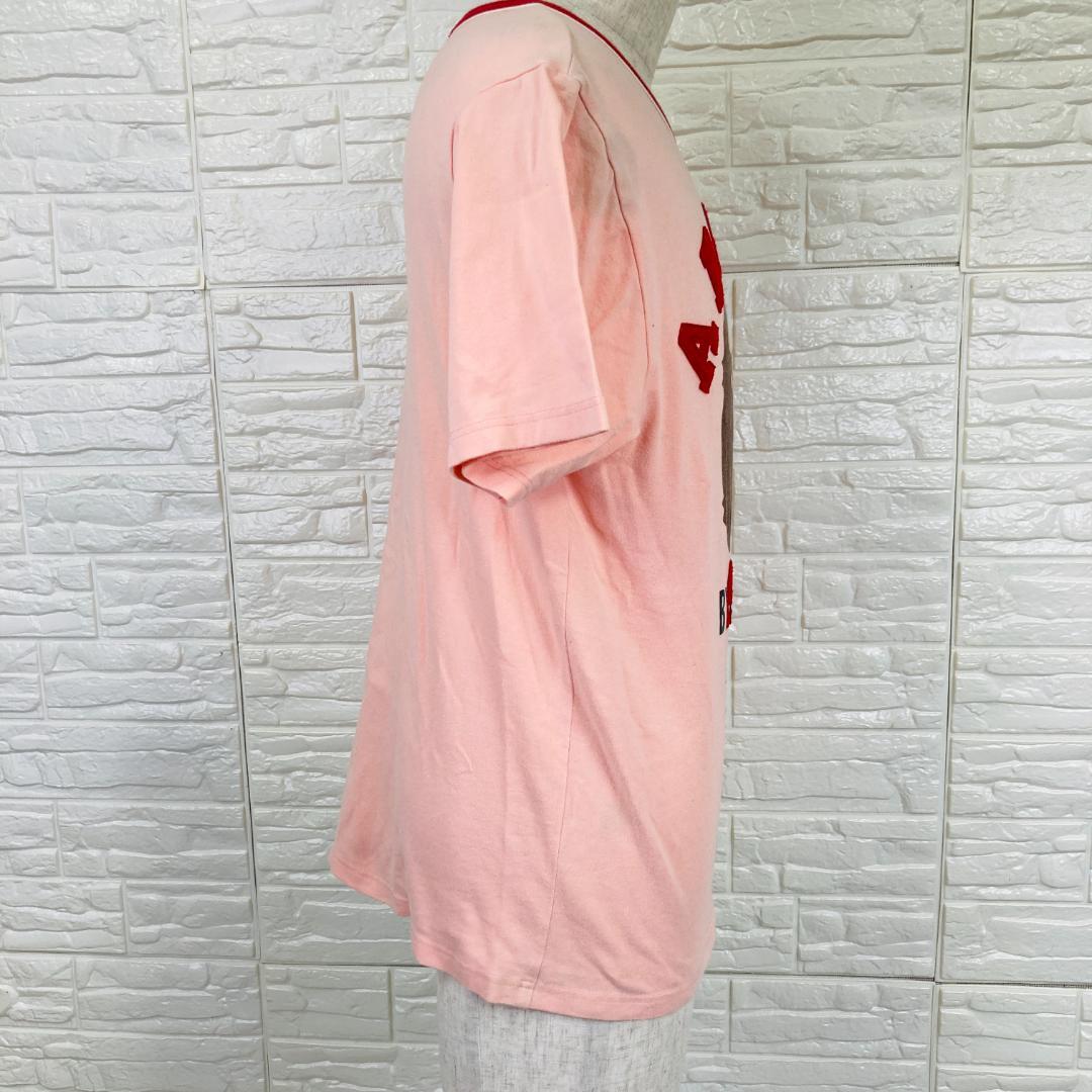 アベイシングエイプ M Tシャツ エイプヘッド ビッグロゴ ピンク[6420]