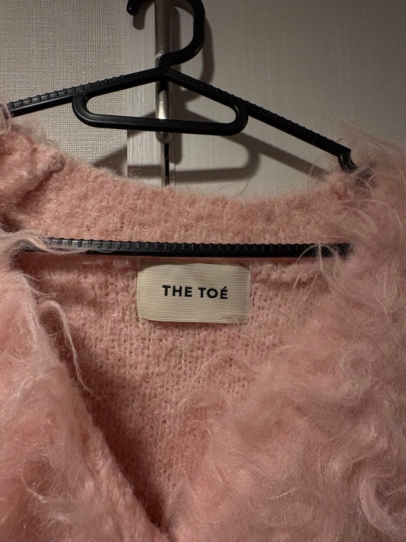 THE TOÉ ピンク シャギーカーディガン