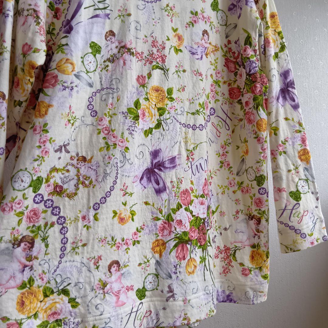 【タグ付き未使用品】鴨居羊子 TUNIC ルームウェア 天使 花