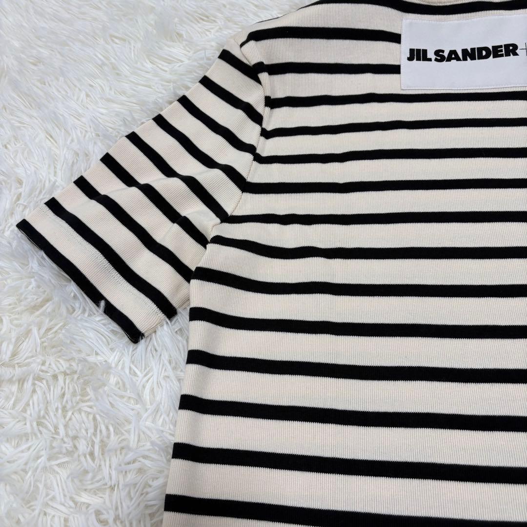極美品 JIL SANDER+ ボーダー Tシャツ Sサイズ347GC0109