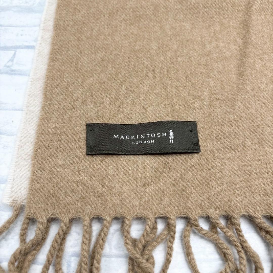MACKINTOSH LONDON　ベージュ ストライプ マフラー 大判
