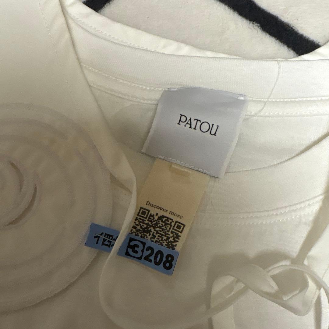 PATOU 半袖ホワイトTシャツ襟付き☺︎