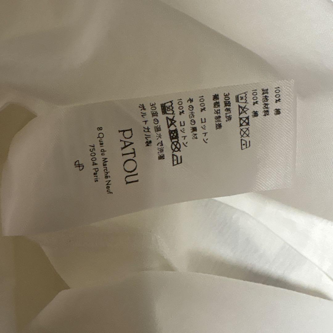 PATOU 半袖ホワイトTシャツ襟付き☺︎