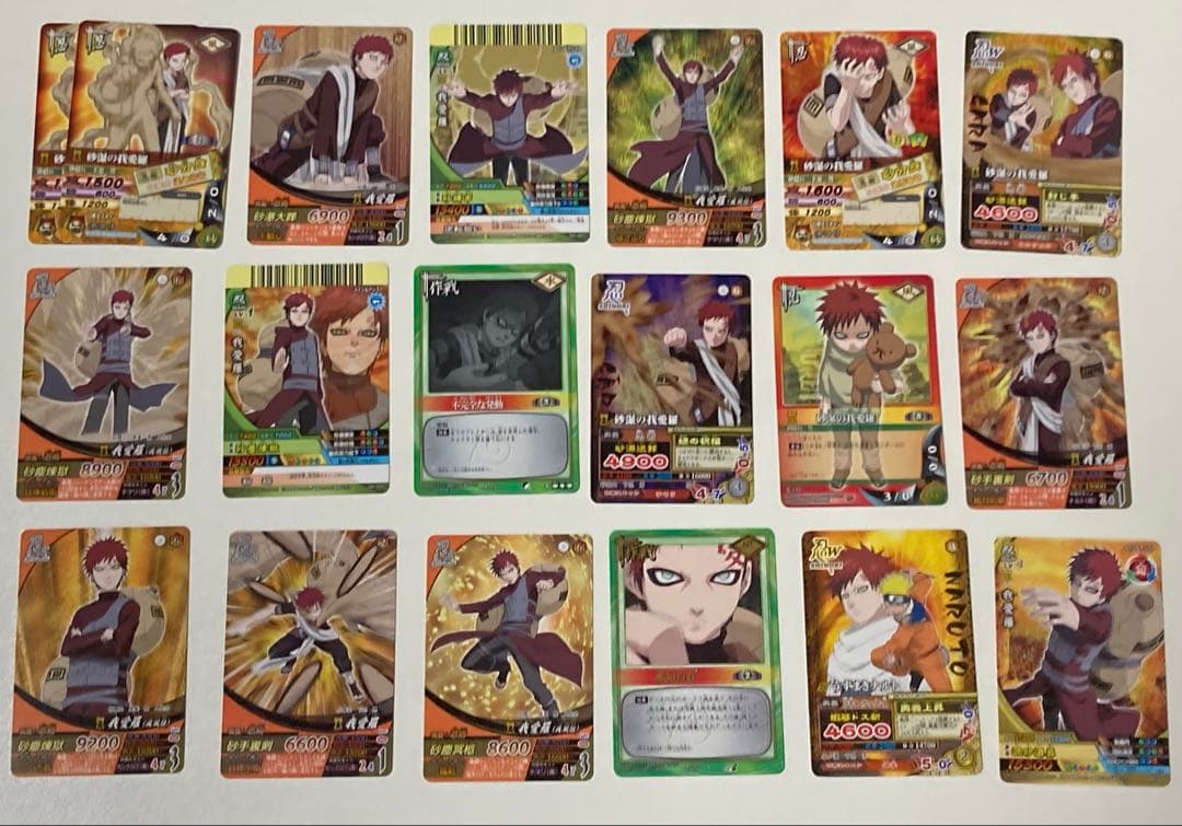 NARUTO 我愛羅 トレーディングカード 缶バッジ セット