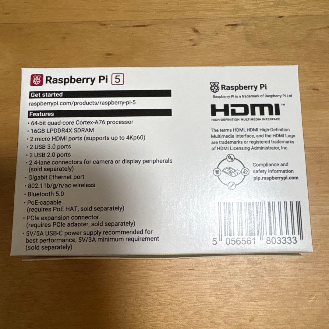 マザーボード Raspberry Pi5 16GB RAM