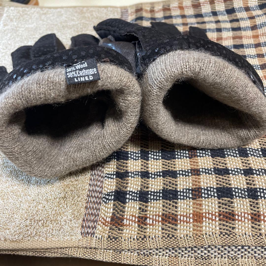 【イタリア逸品】美品/BARNEYS NEWYORKカルピンチョ革手袋8 1/2