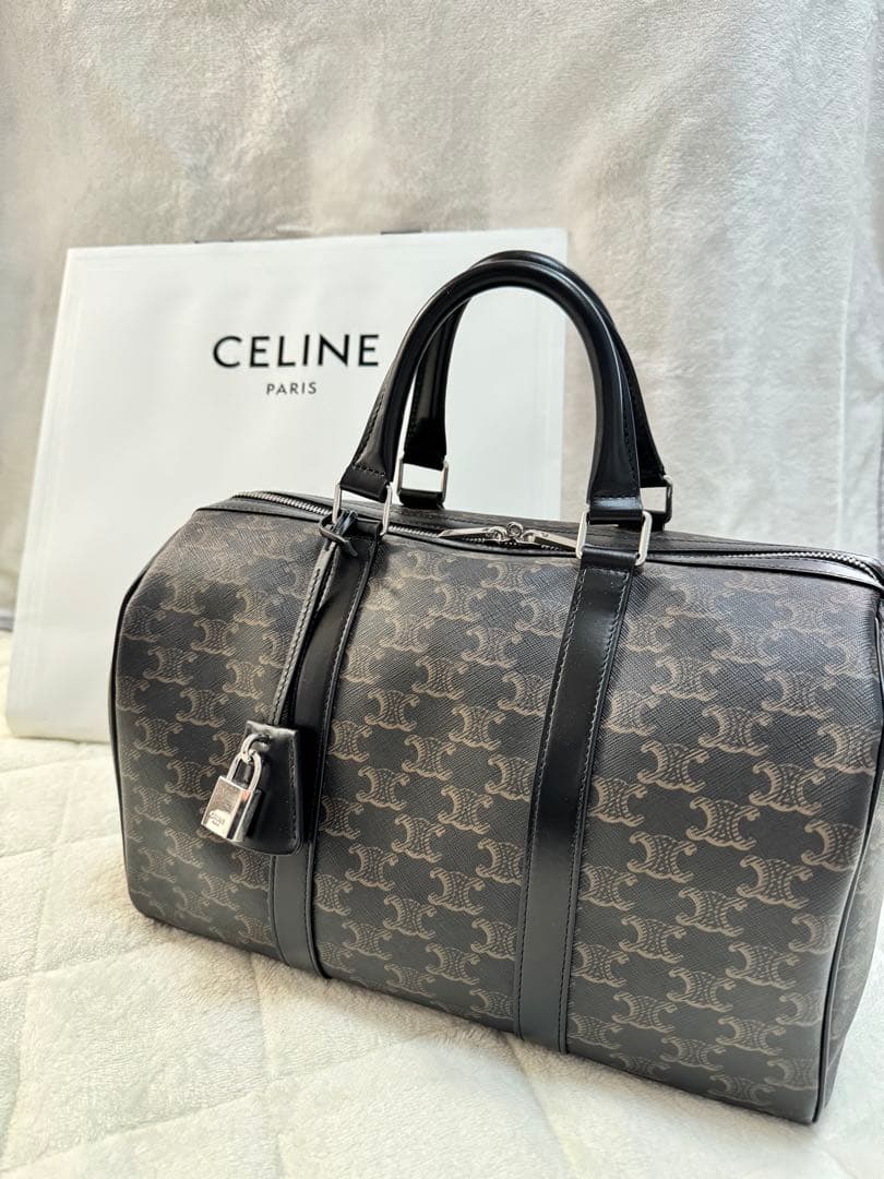 【未使用】CELINE セリーヌ｜ラージボストン｜トリオンフキャンバス