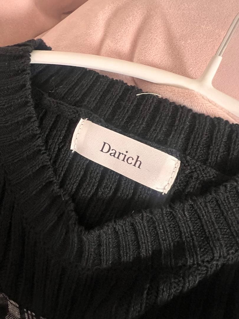 Darich ニットボレロダブルチェックミニワンピース Freeサイズ