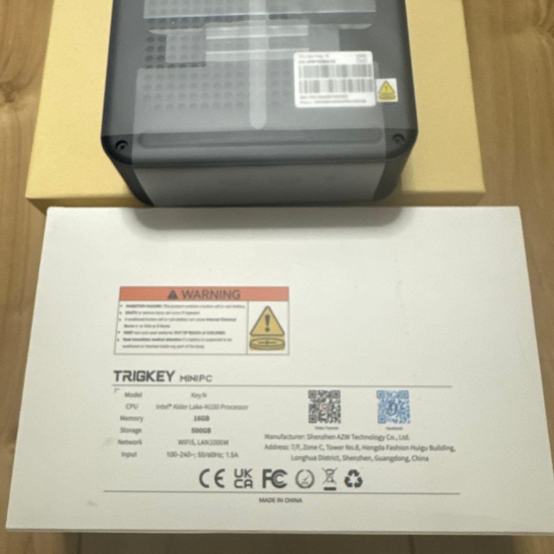 TRIGKEYミニPC N100 16+500GB 4スレッドWin11pro