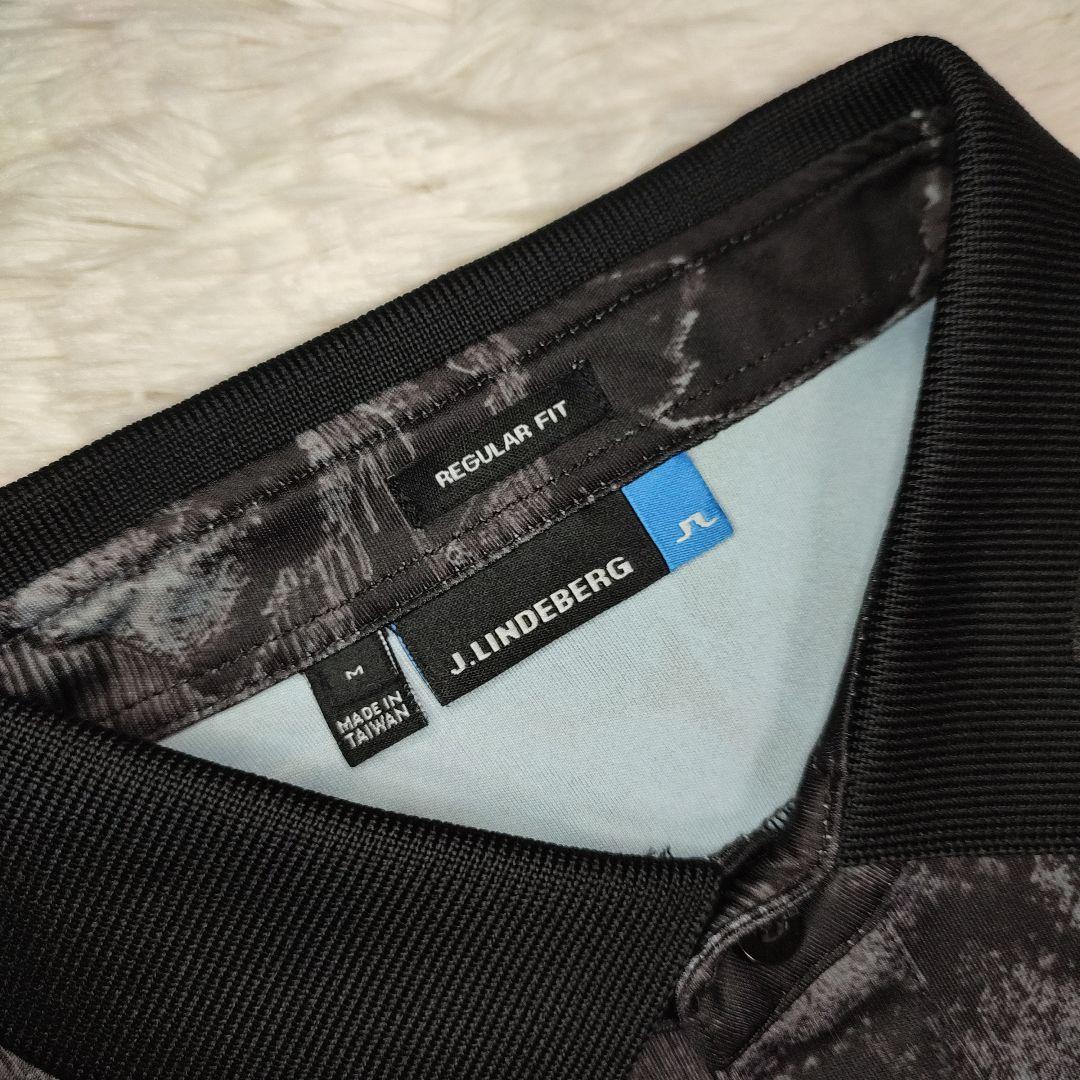美品 J.LINDEBERG size M ゴルフウェア ポロシャツ 総柄