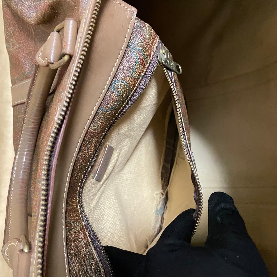 ETRO エトロ ペイズリー柄 ボストンバッグ 大容量 旅行 肩紐付き 2way