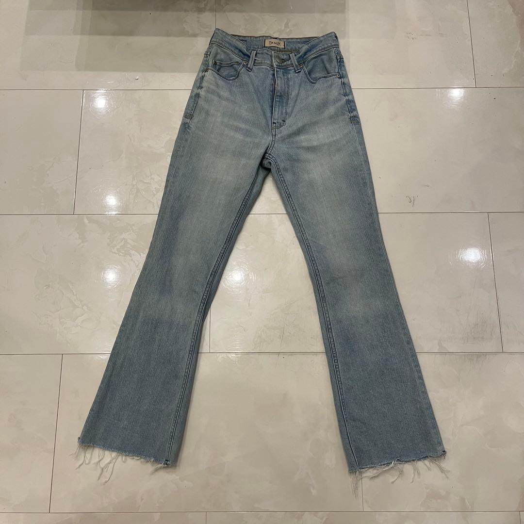 【美品】YANUK ブーツカットデニム ライトブルー　23