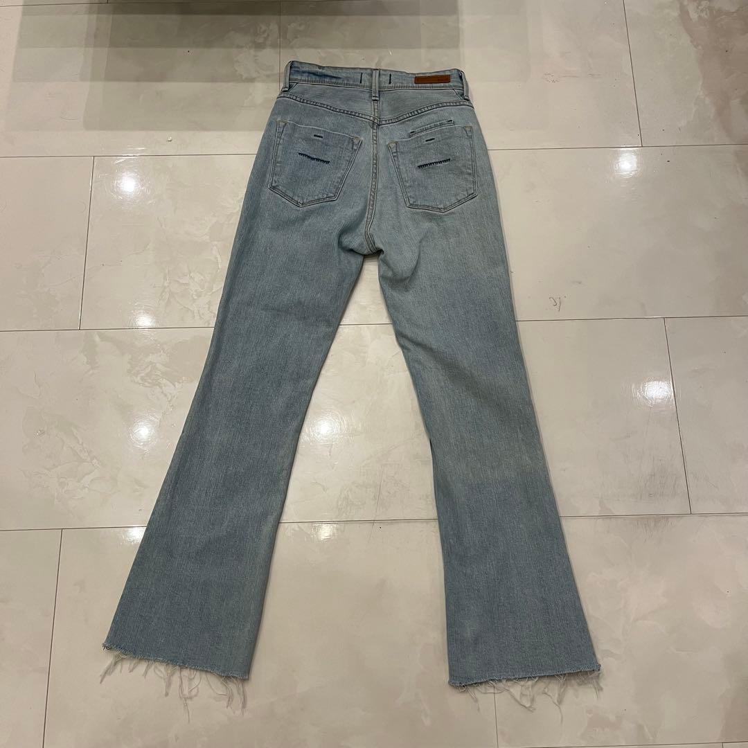 【美品】YANUK ブーツカットデニム ライトブルー　23