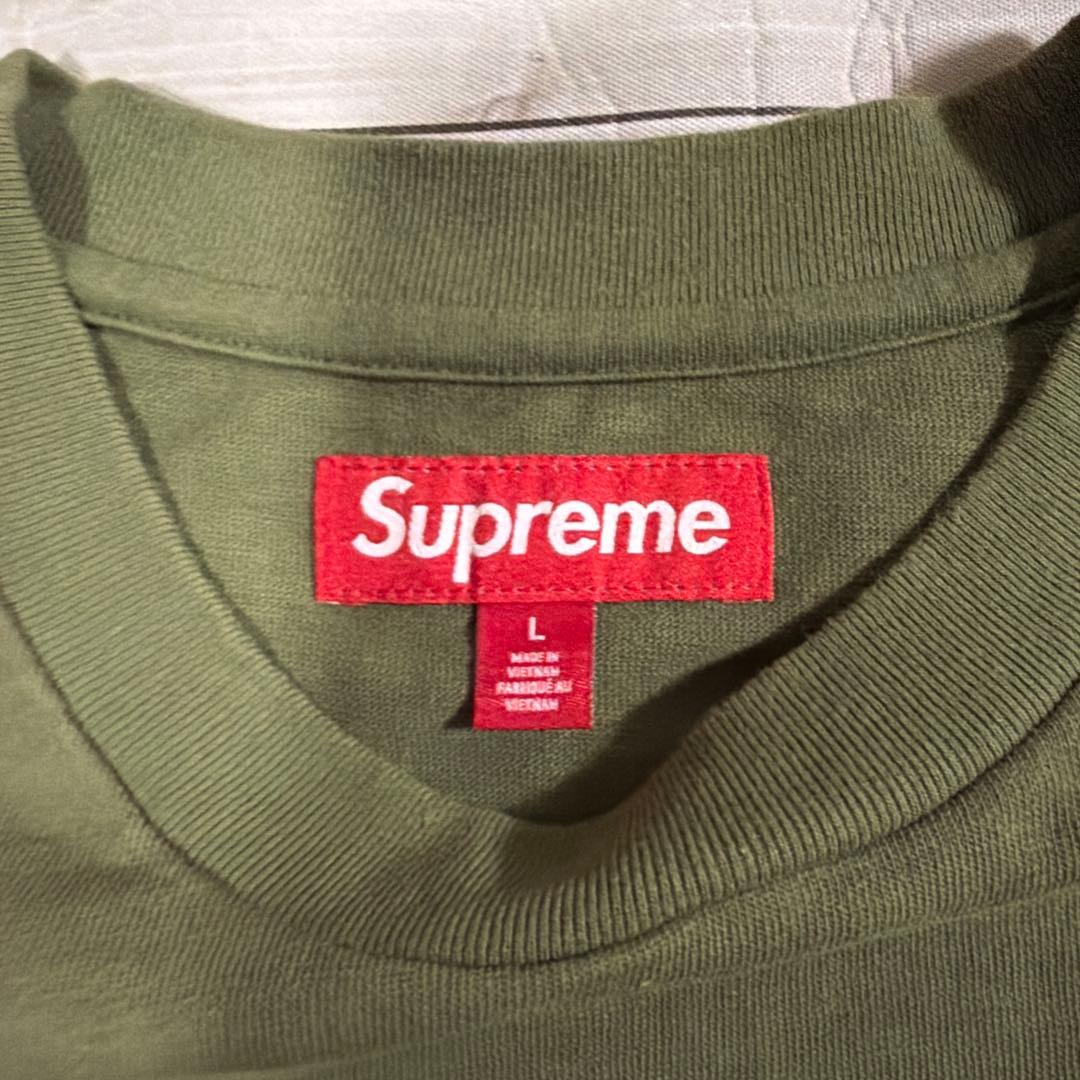 ダ*読様 supreme S/S Pocket Tee オリーブ　Lサイズ