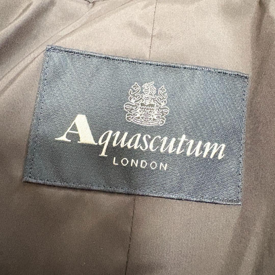 Aquascutum アクアスキュータム ラグランスリーブ ロングコート 焦茶