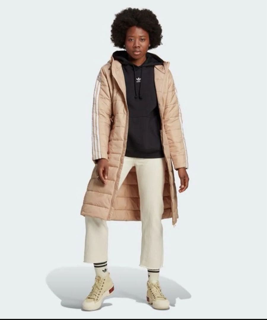 【adidas originals】美品プレミアムロングコート　レディース２ＸＬ