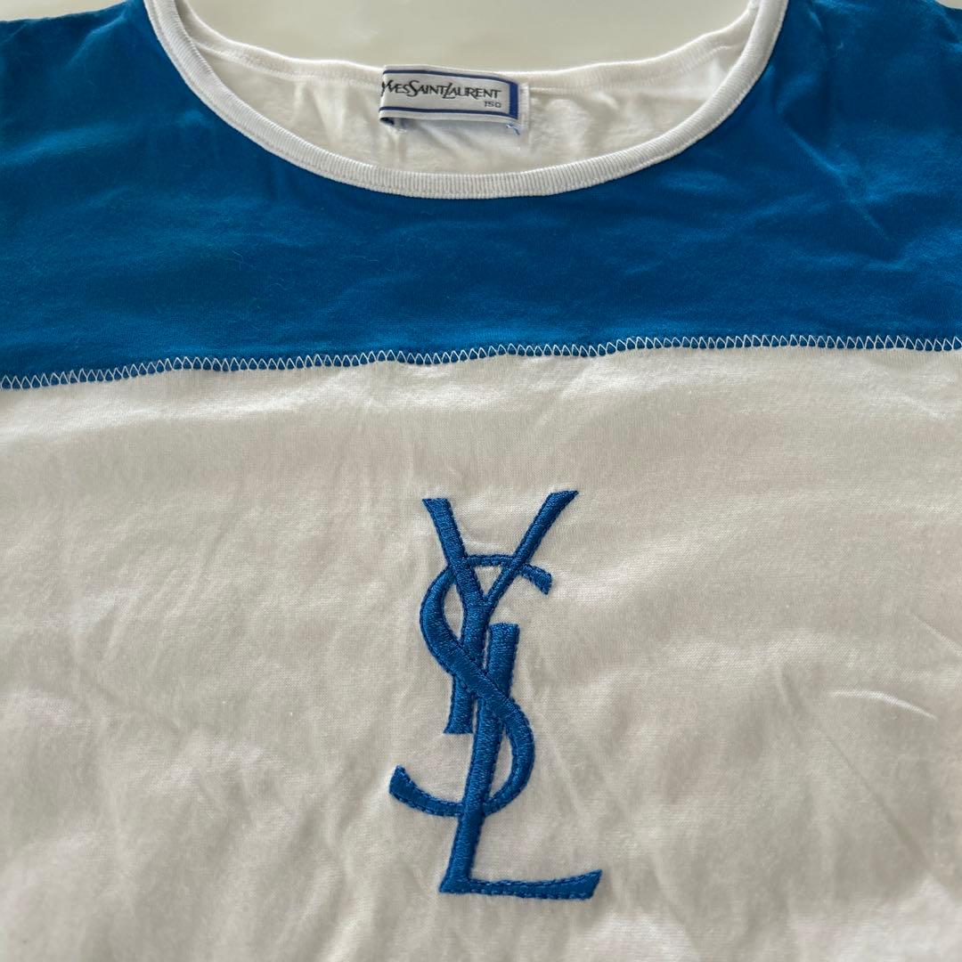 イヴ・サンローラン YSLロゴTシャツ 希少 90s レア 福助