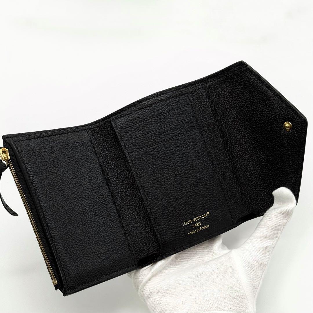 ✨超極美品 現行品✨ルイヴィトン アンプラント ヴィクトリーヌ 三つ折り財布 黒