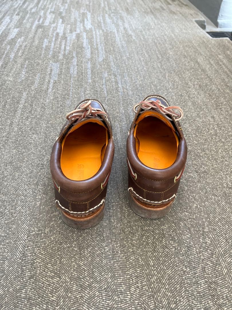 Timberland ブラウンレザーデッキシューズ