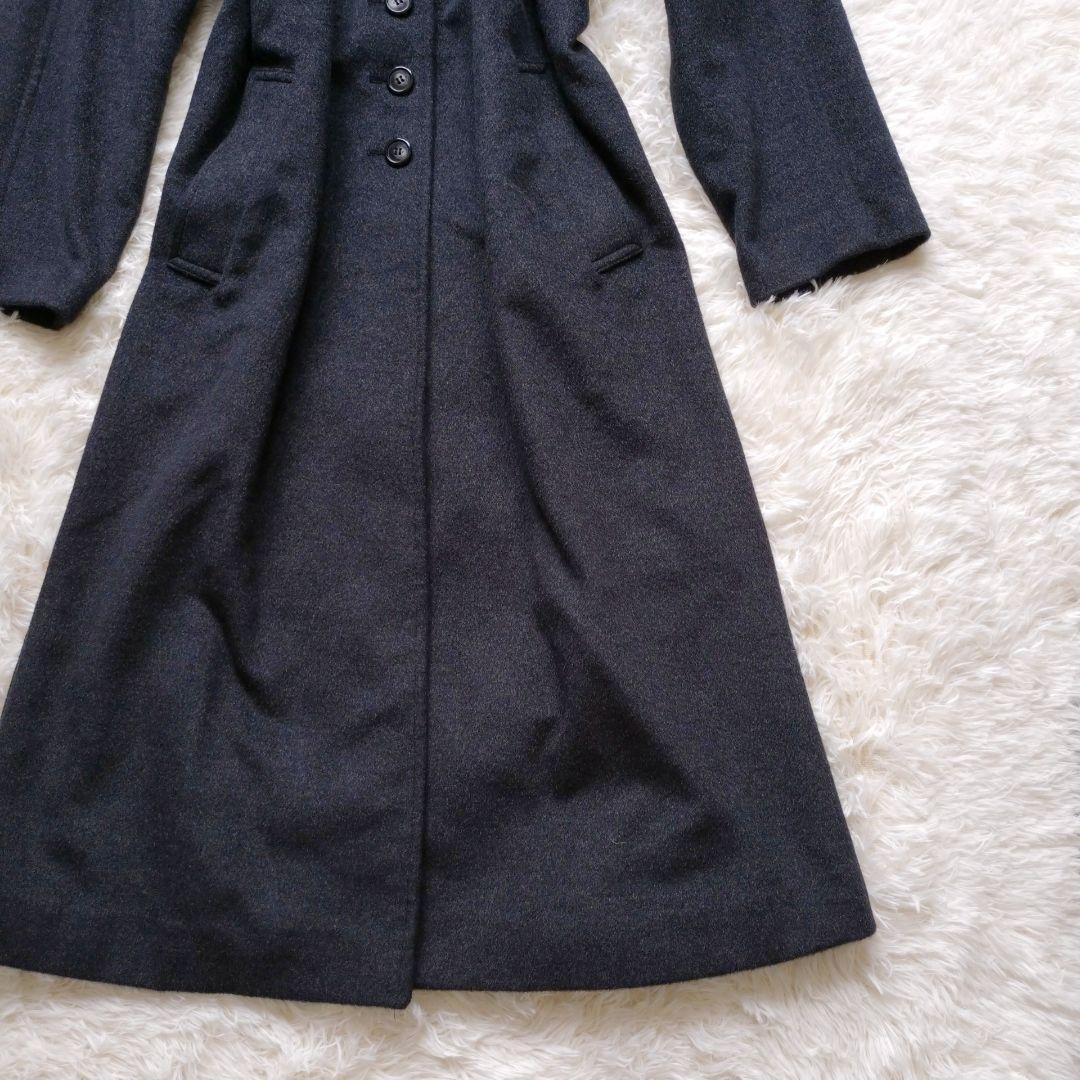 美品✨️アンゴラ100%　ロングコート　ファー　ロング　マキシ丈