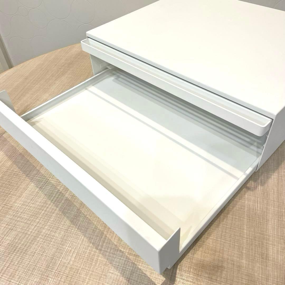 【美品】山崎実業 tower レンジ下収納 スライドテーブル付 2WAY ②
