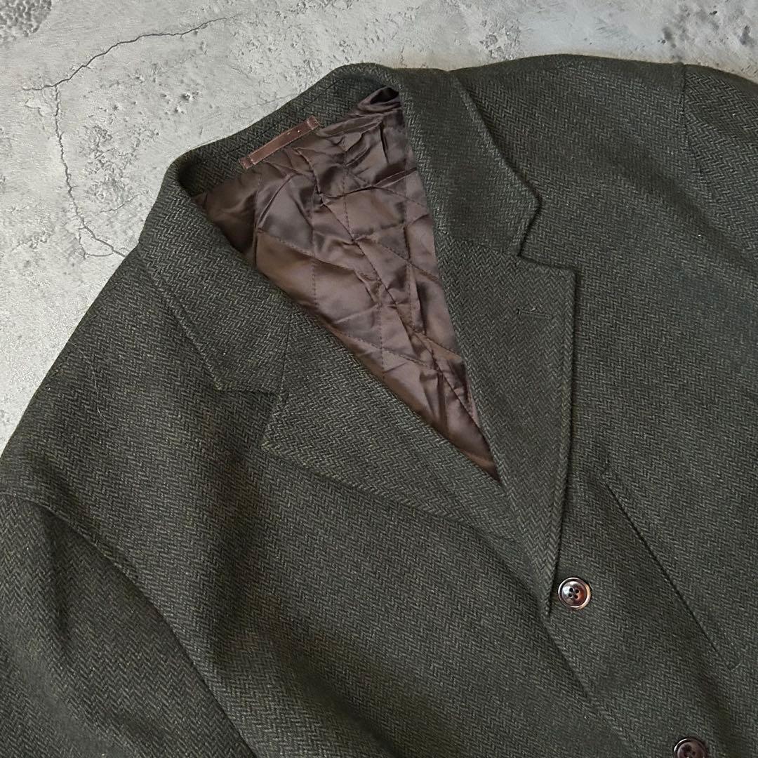 尾州ウール Franco Rosati ヘリンボーン キルティング ジャケット