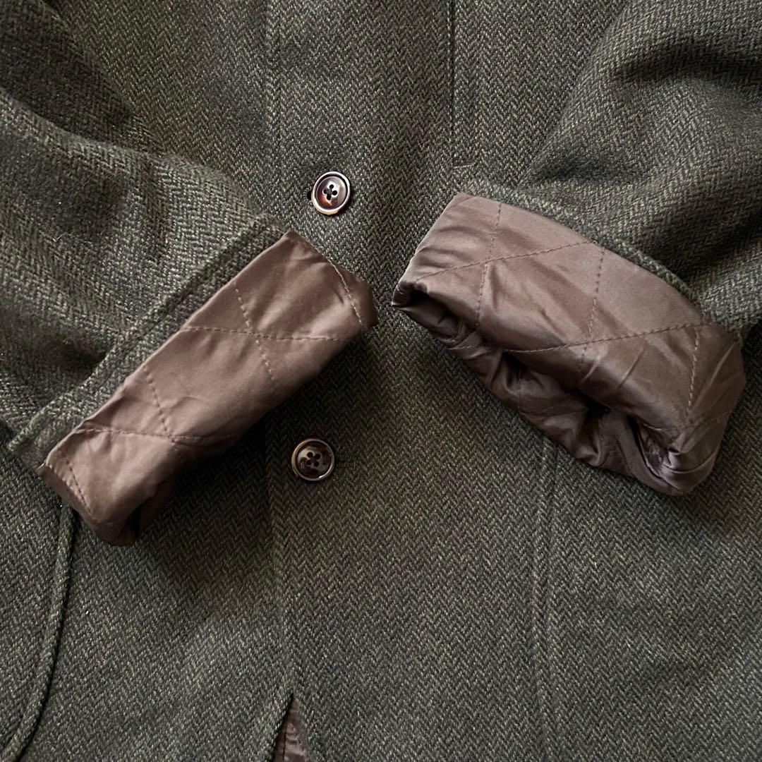 尾州ウール Franco Rosati ヘリンボーン キルティング ジャケット