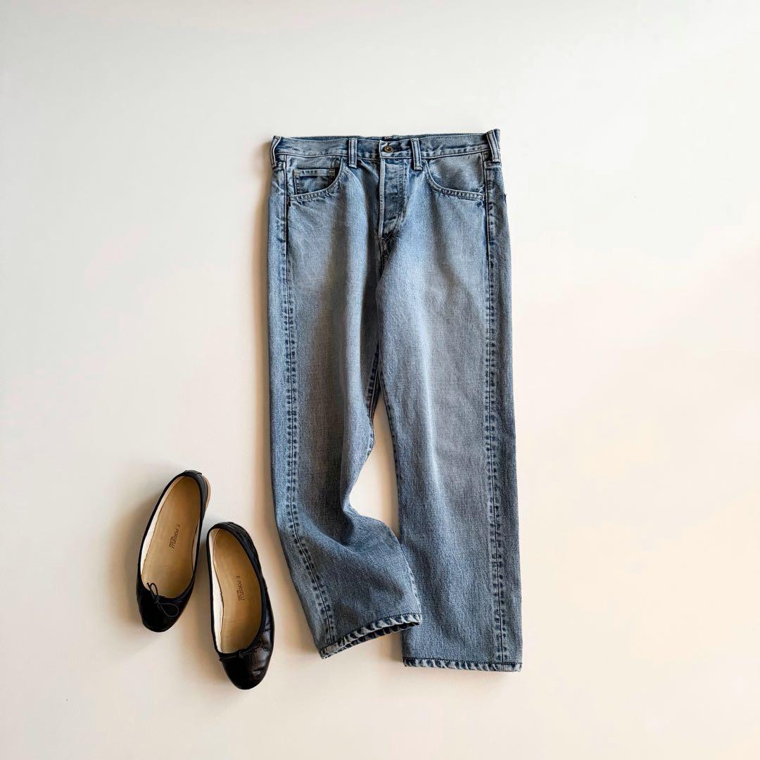 【マディソンブルー】TAPERED DENIM テーパード ボタンフライ 01