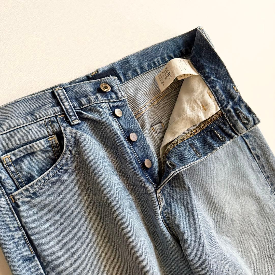 【マディソンブルー】TAPERED DENIM テーパード ボタンフライ 01