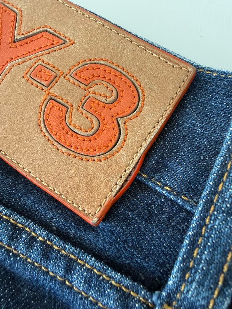 Y-3 ワイスリー　ジーンズ デニム 刺繍 ロゴ　ヨウジヤマモト×アディダス