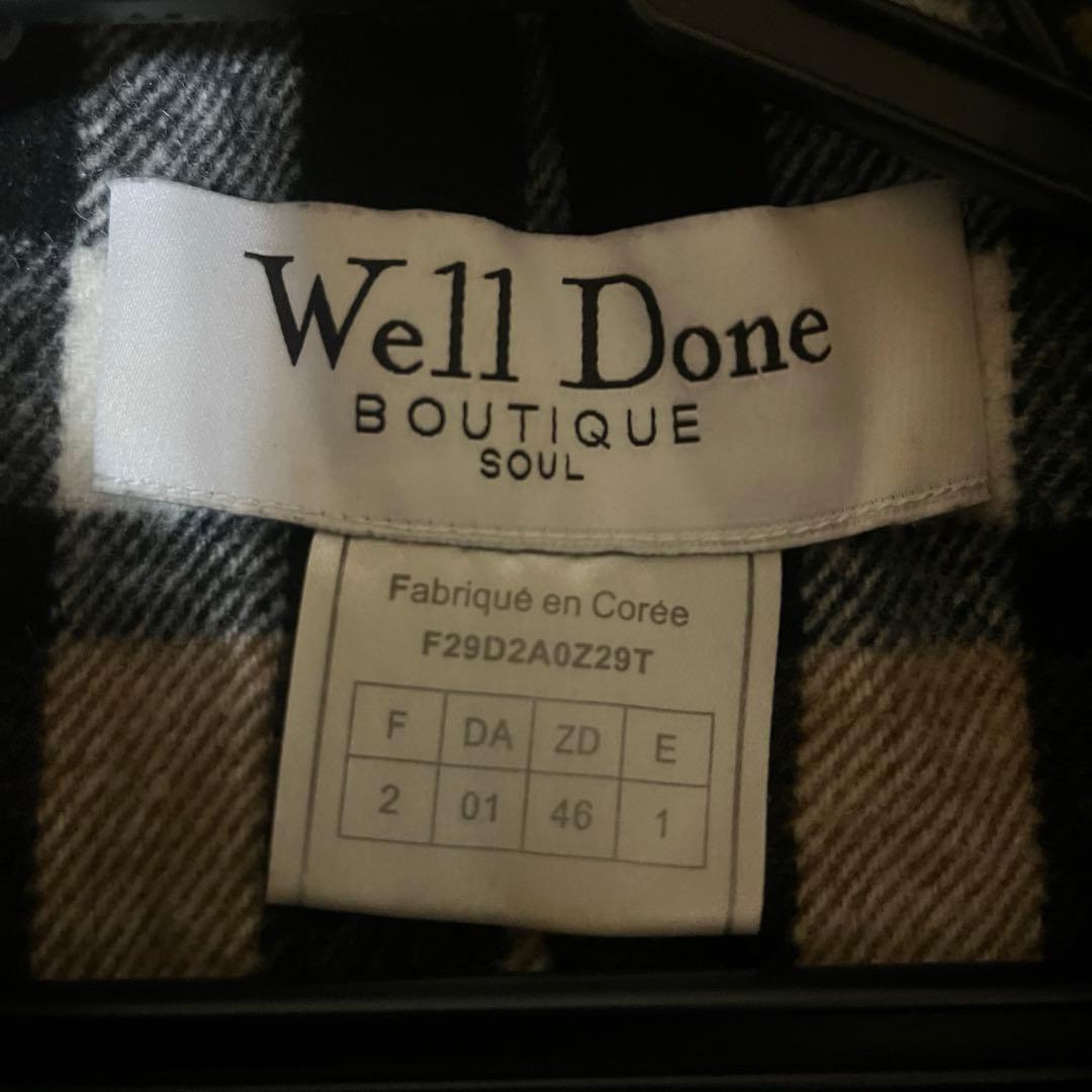we11done チェック　ハーフジップジャケット