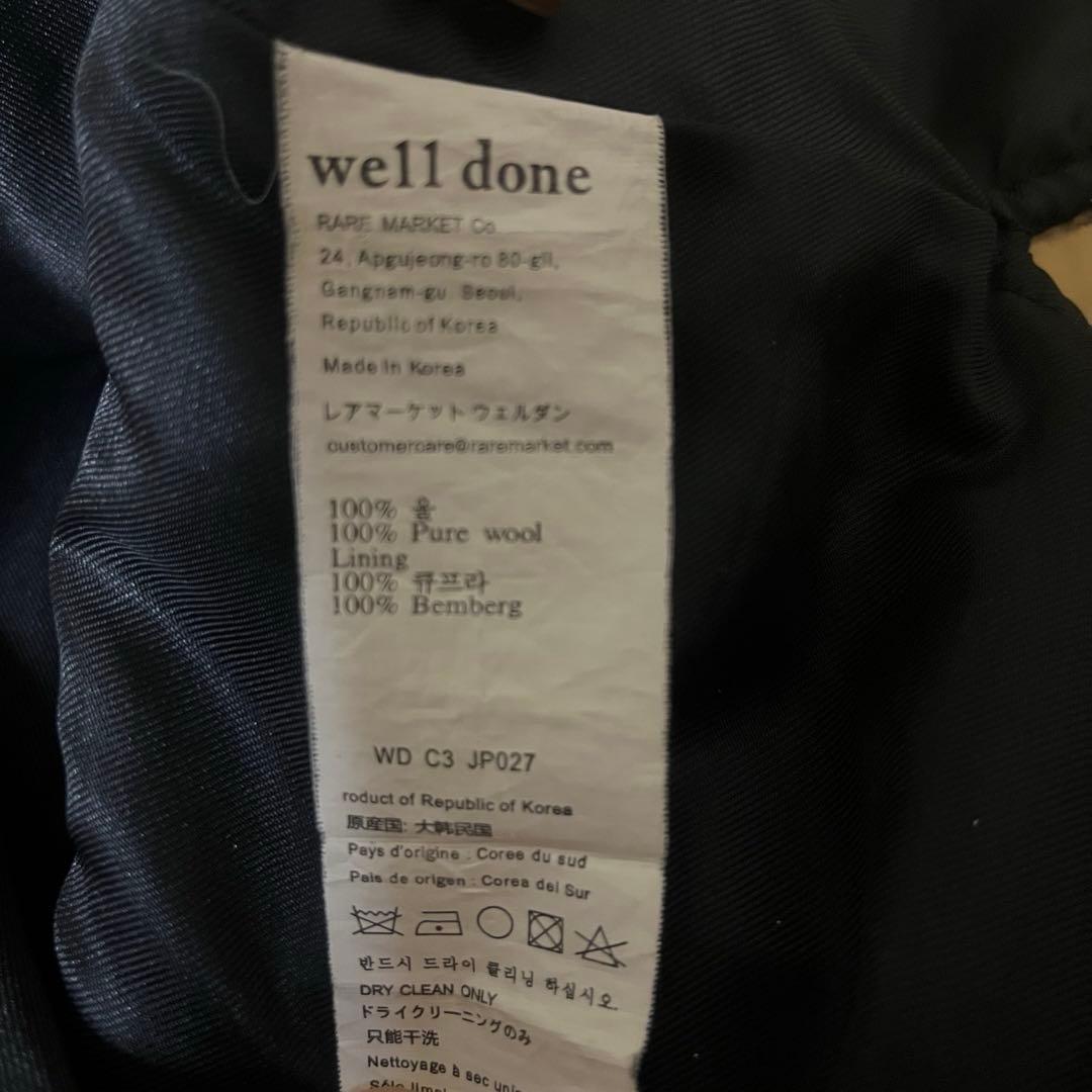 we11done チェック　ハーフジップジャケット