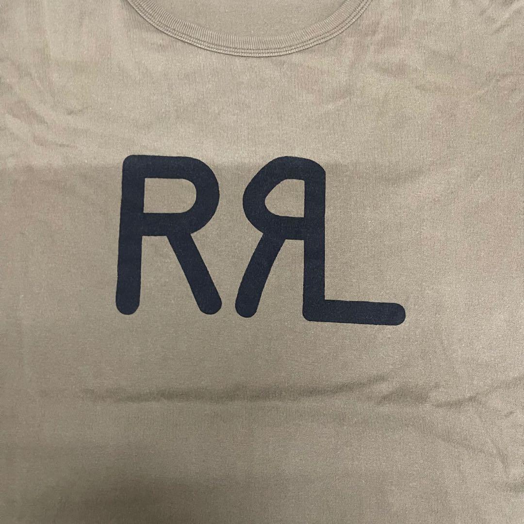 RRL ロゴ 半袖 Tシャツ アースカラー M メンズ　ダブルアールエル