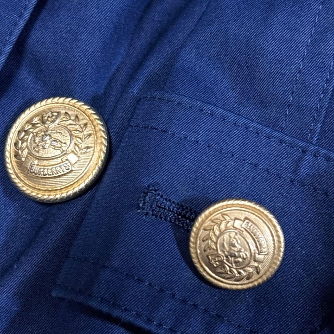 希少 バーバリー Burberrys トレンチコート 金ボタン ノバチェック　紺