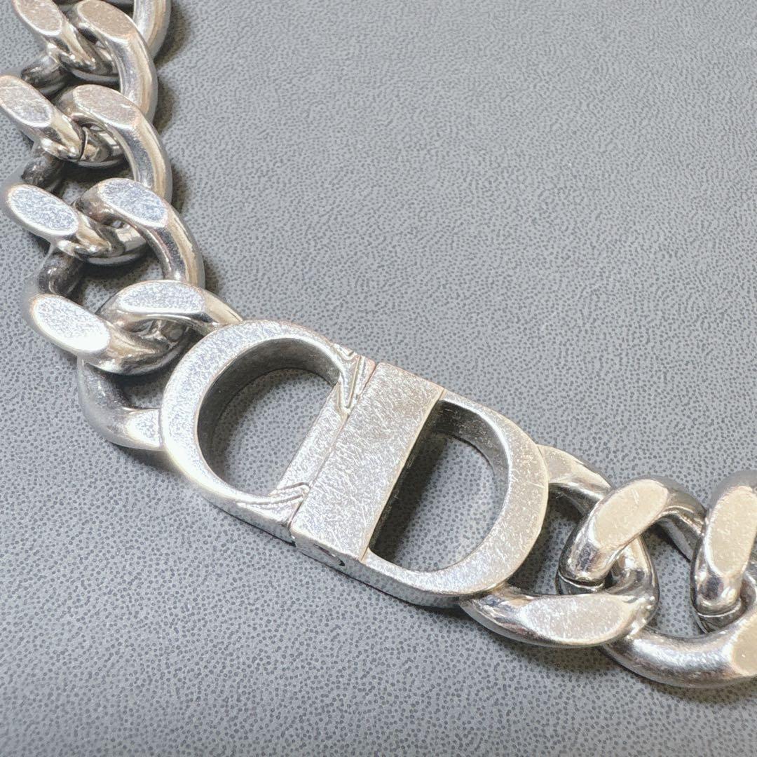 DIOR ディオール ネックレス CDアイコン 喜平 チェーン シルバー メンズ