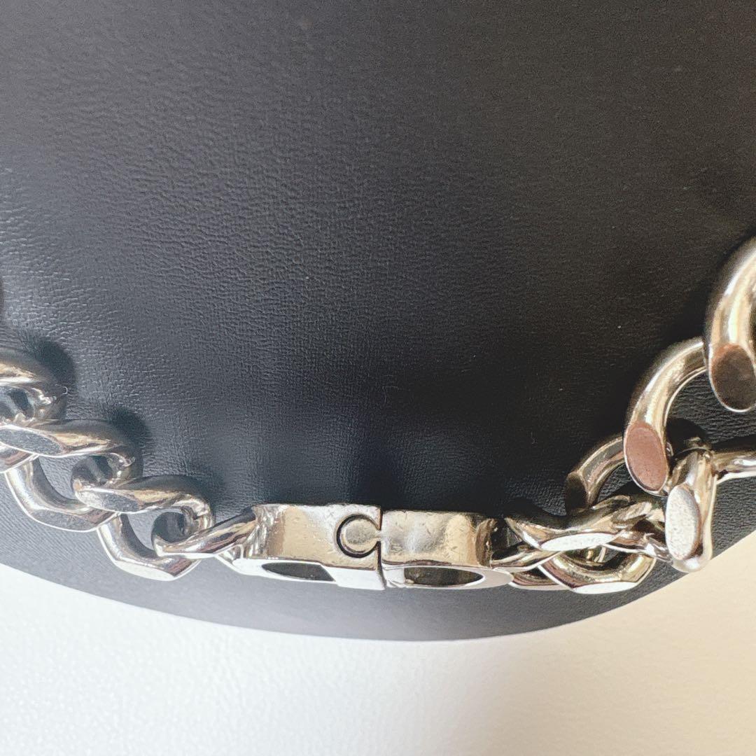 DIOR ディオール ネックレス CDアイコン 喜平 チェーン シルバー メンズ