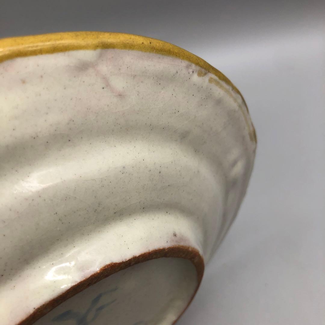 メキシコプエブラタラベラ焼ビンテージ陶器伝統工芸バード鳥中皿プレート19cmB