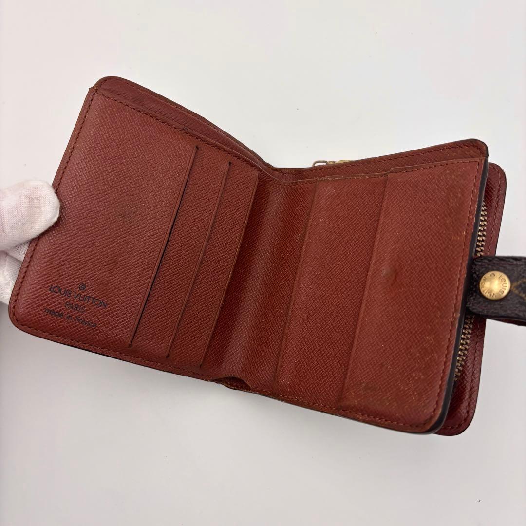 ルイヴィトン モノグラム コンパクトジップ 二つ折り　ミニ　財布　正規品