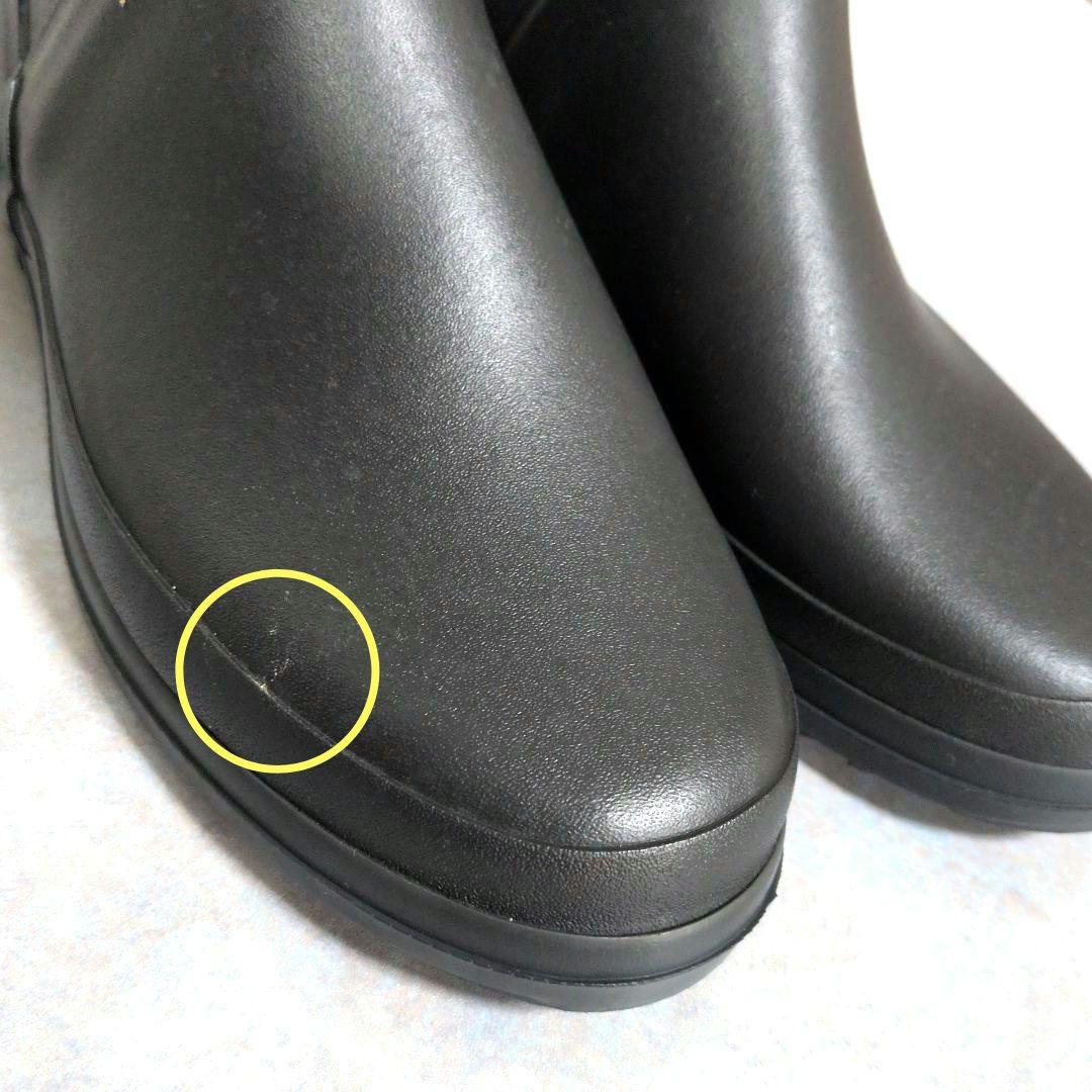【美品】AIGLE エーグル　長靴　レインブーツ　ブラック×レッドライン　37