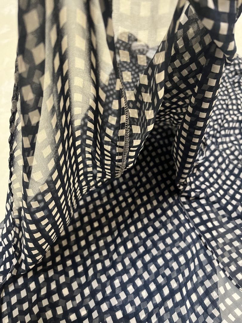 ISSEY MIYAKE イッセイミヤケ　スカート　巻きフレア　L チェック