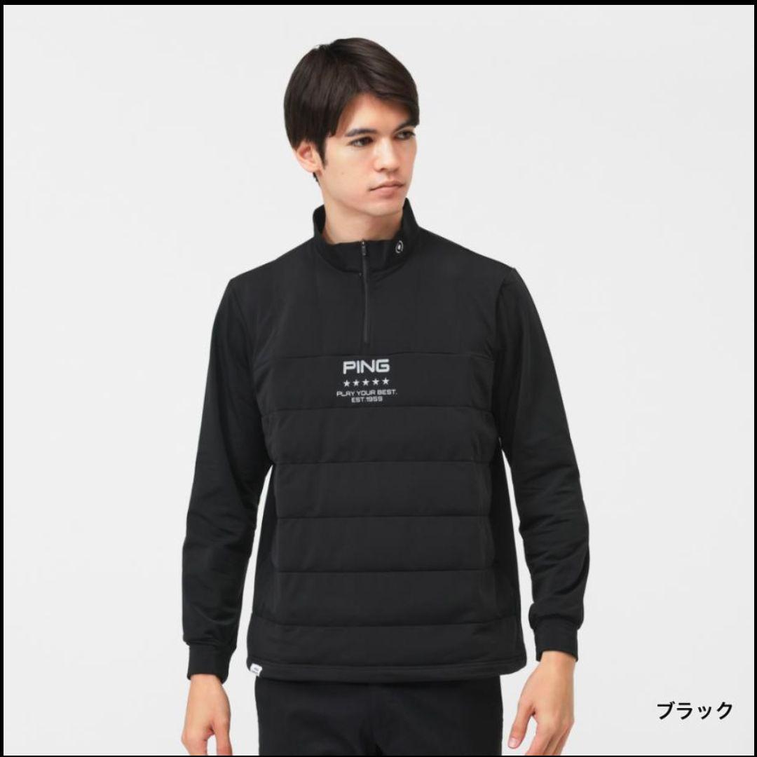 PING 秋 冬 24FWエアーフレイク長袖ハイネックシャツ サイズL