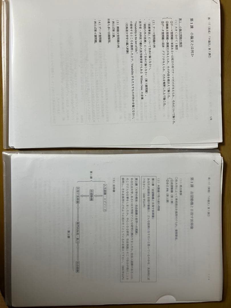 KALS 医学部学士編入　小論文　完成・実戦　講義レジュメ　2017年度