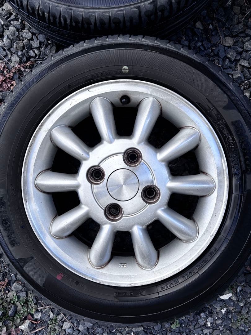 スズキ純正ホイール　アルトラパン155/65R13 2本セットバリ溝2022年製