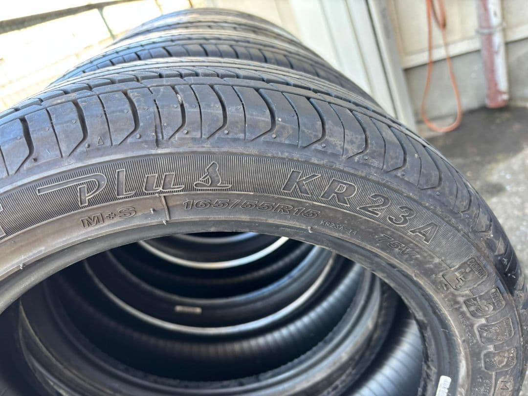 2024年式165/55R15ケンダ KOMET KR23A中古タイヤ4本セット